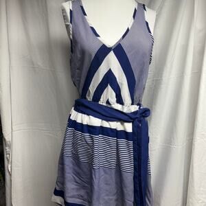 Blue and white striped buttons